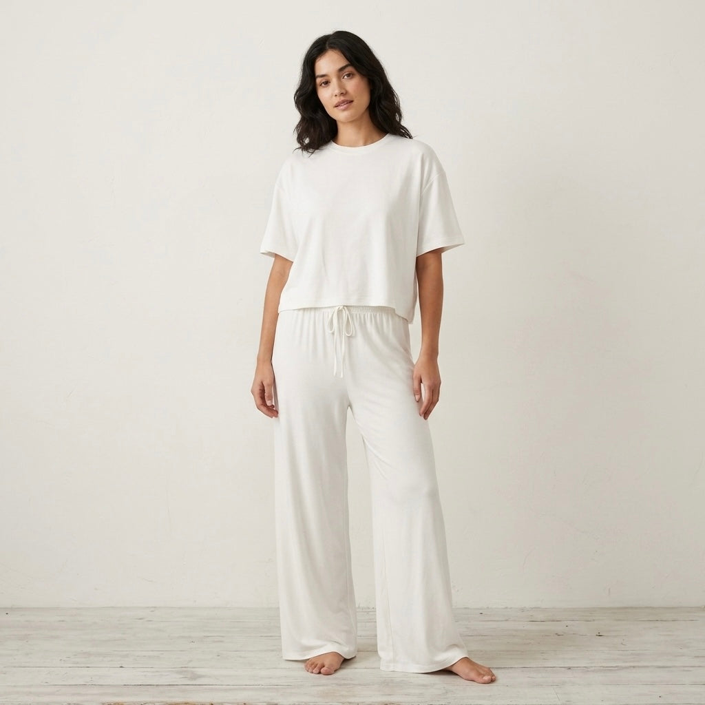 BumpSuit The Cloud Cropped Tee in Ivory | XS