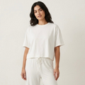BumpSuit The Cloud Cropped Tee in Ivory | XS
