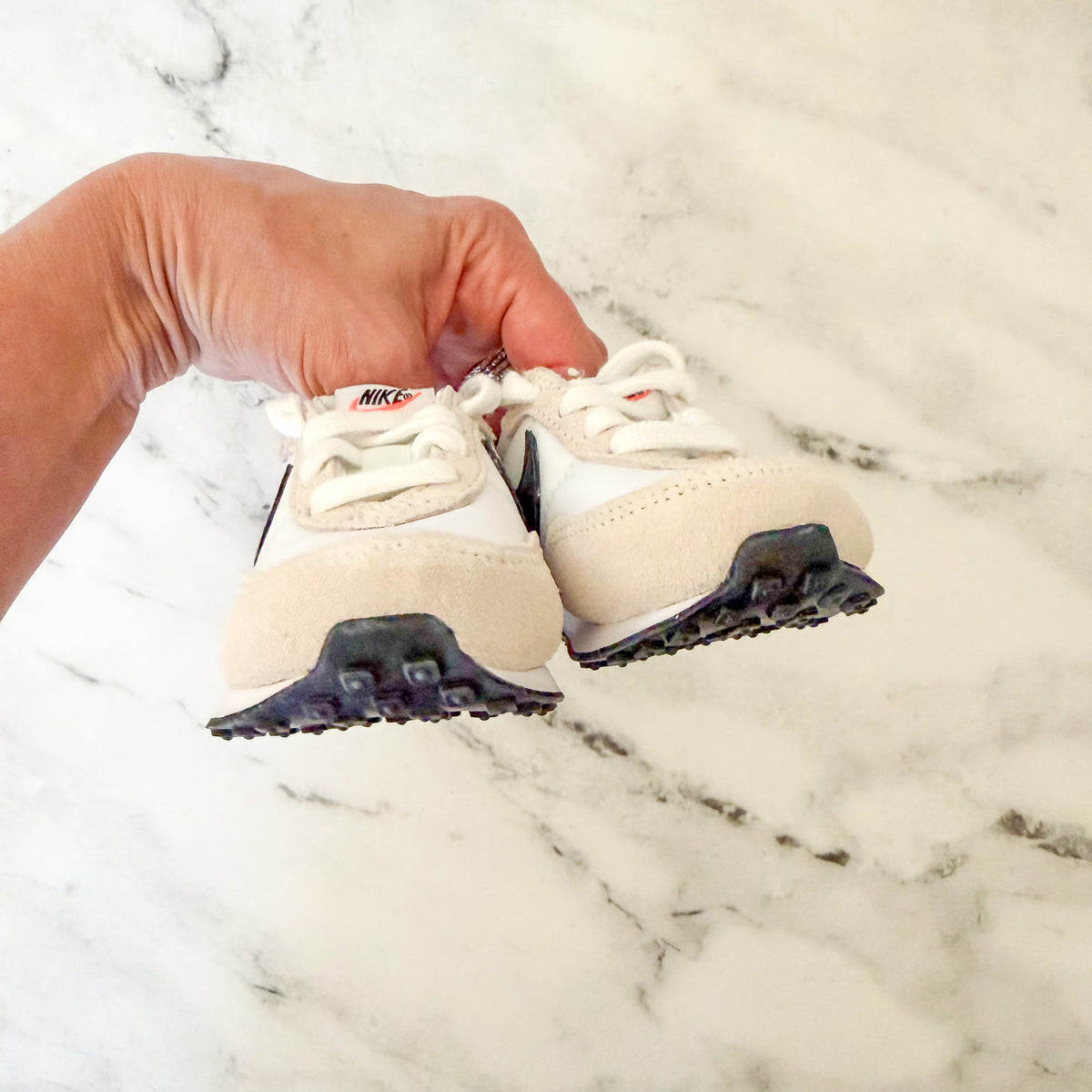 Nike Baby Waffle Trainer 2 in White Sail Black | 3C