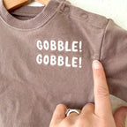Little Planet Organic Brown 'Gobble Gobble' Long Sleeve French Terry Bodysuit | 3-6m