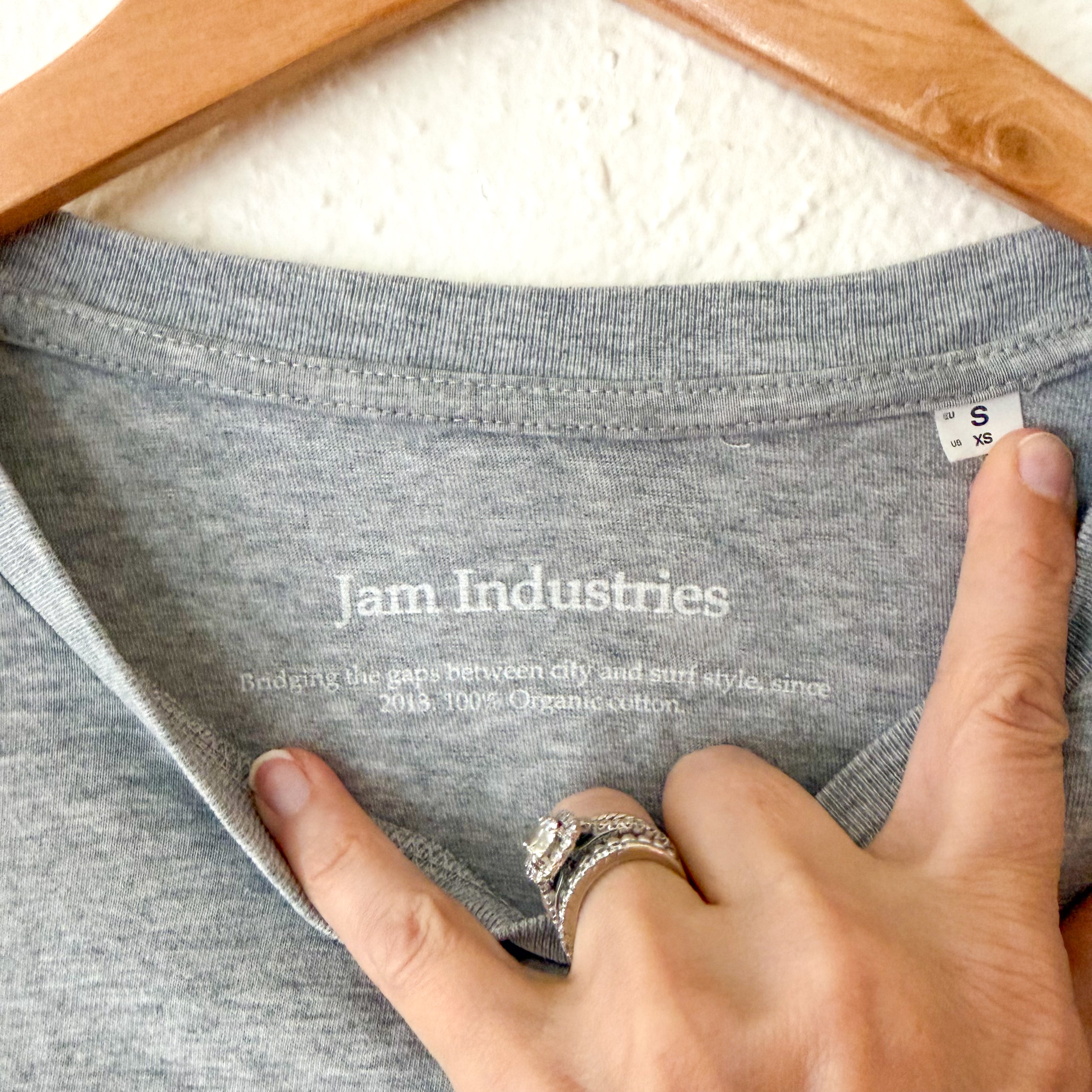 Jam Industries Sunday Club Organic Cotton Heather Grey Long Sleeve T-Shirt | XS