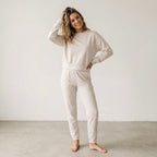 Spanx AirEssentials® Lightweight Crewneck Pullover Sweatshirt in Oatmeal Heather | XS