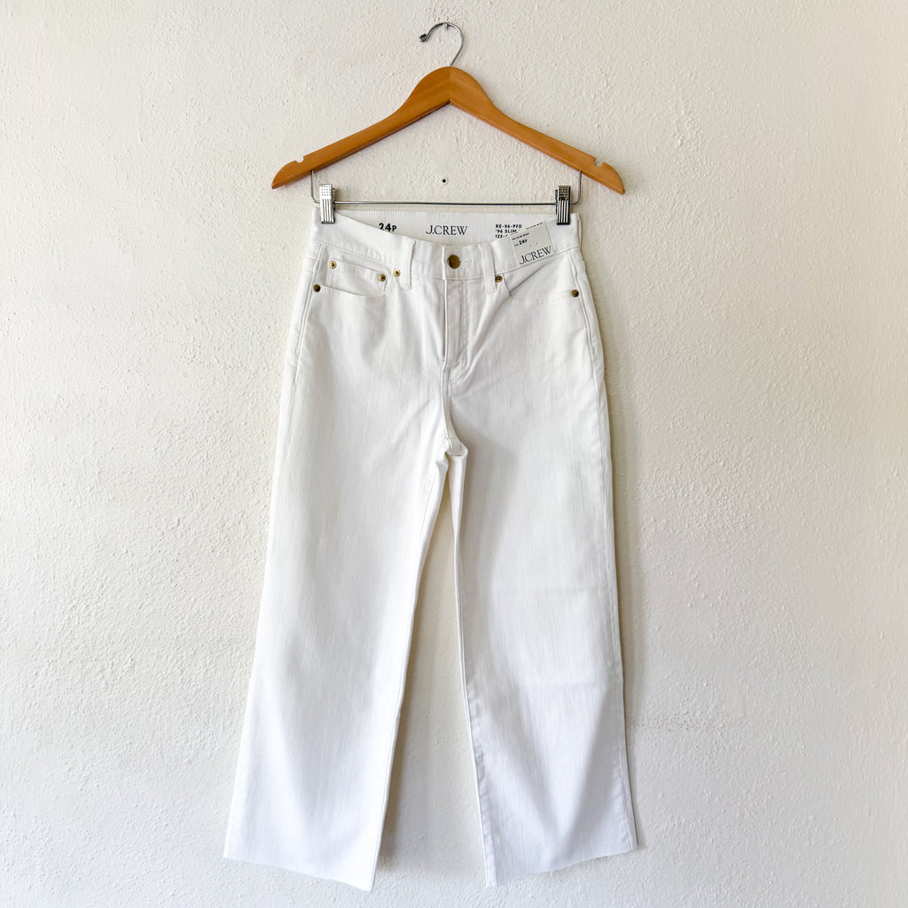 J.Crew '96 Slim Wide-Leg Jean in White Denim | 24P