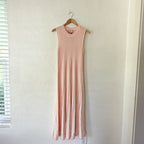 Tuckernuck Aime Stripe Pleated Knit Dress in Light Pink Stripe | XS