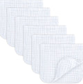 Comfy Cubs White Muslin Burp Cloth Bundle x6