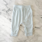 Cloud Island Powder Blue Long Sleeve Pointelle Bodysuit + Pants Matching Set | 3-6m