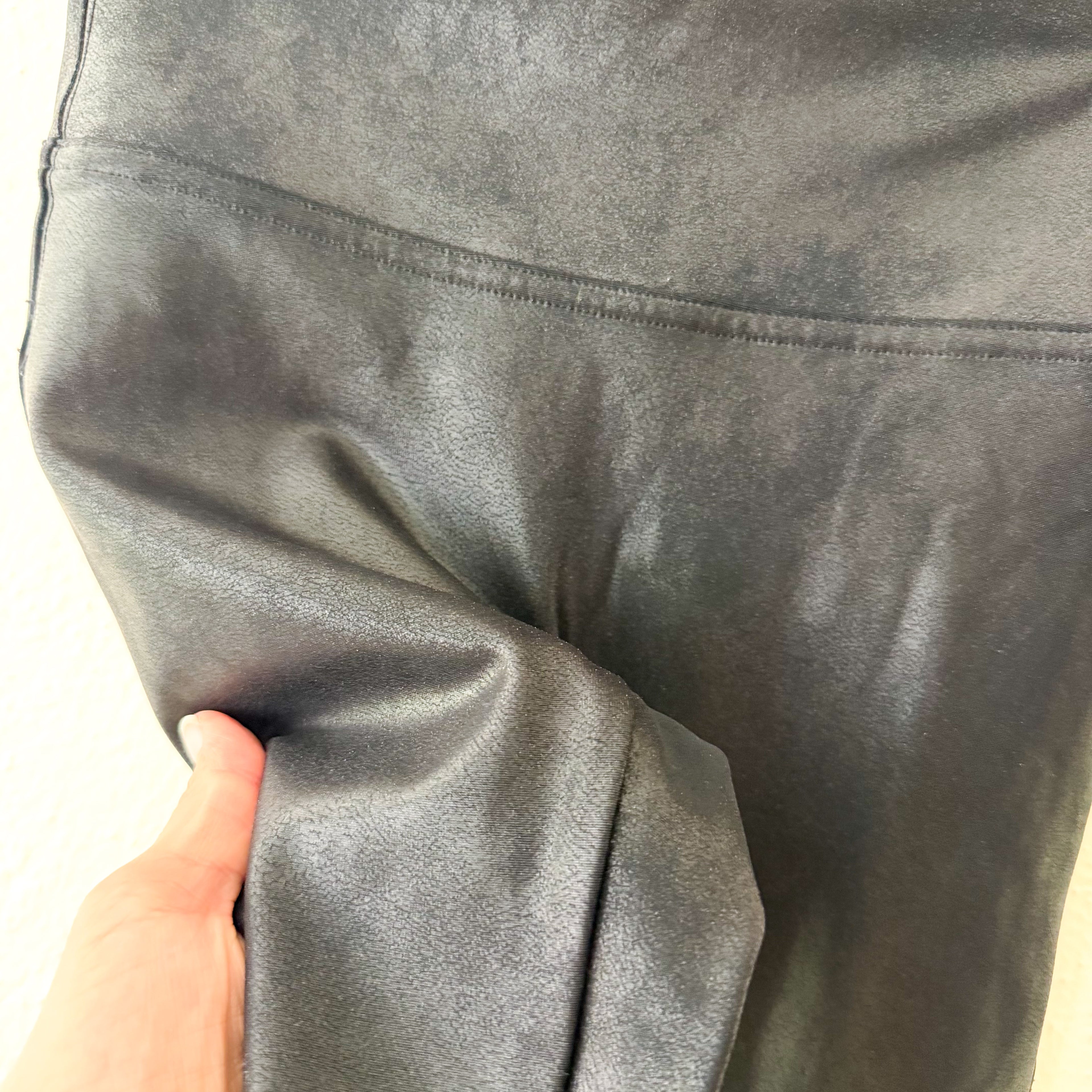 Spanx Black Faux Leather Leggings | XS