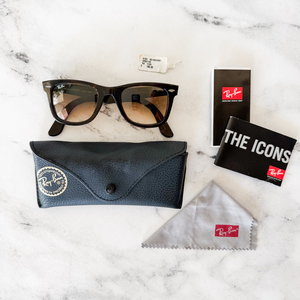 Ray-Ban Original Wayfarer Tortoise Sunglasses Light Brown Gradient