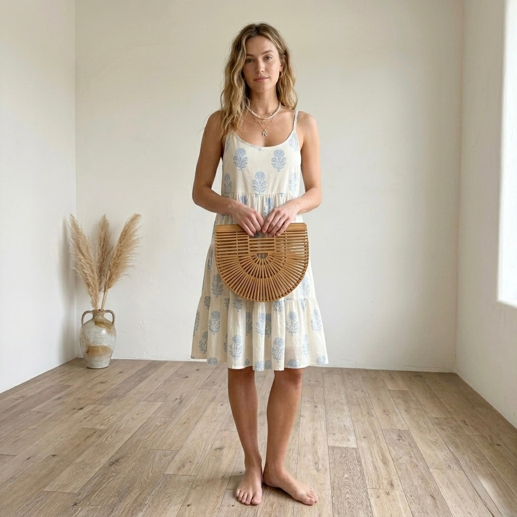 Cult Gaia Natural Bamboo Gaia Ark Clutch | Small