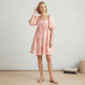 J.Crew Collection Pink Floral Puff-Sleeve Mini Dress in Windswept Floral | 00