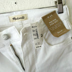 Madewell Mid-Rise Kick Out Crop Jeans in Pure White | 24