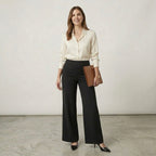 SPANX Black Supersmooth™ PerfectFit Ponte Wide Leg Petite Pant | XSP