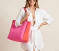 Summersalt Neoprene Hot Pink/Red Beach Tote Bag