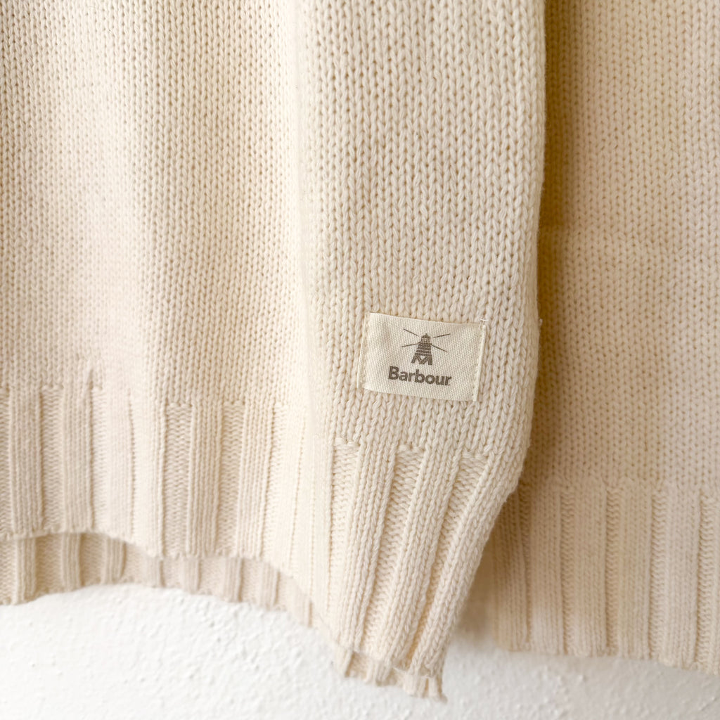Barbour Mersea Fair Isle Wool Blend Knit Turtleneck Sweater in Aran Cream | 4