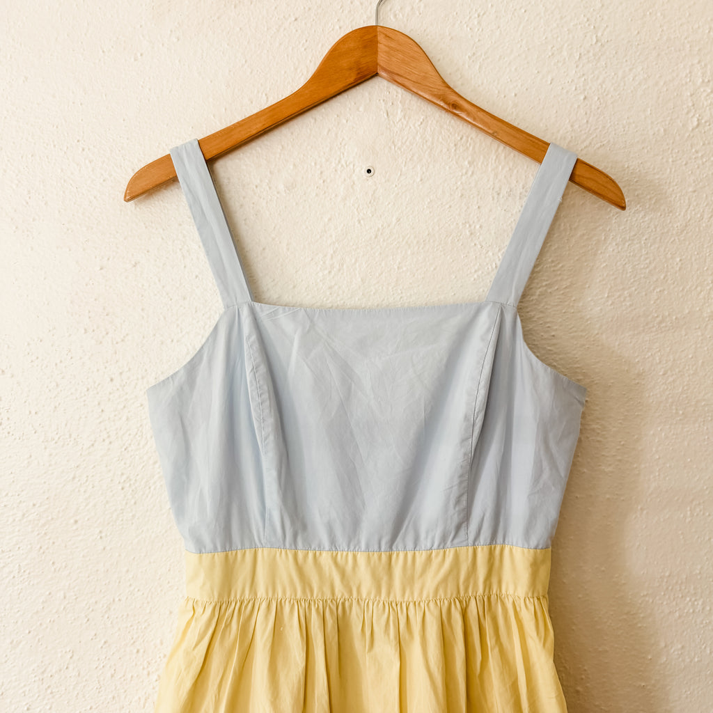 English Factory Pastel Colorblock Tiered Maxi Dress | S
