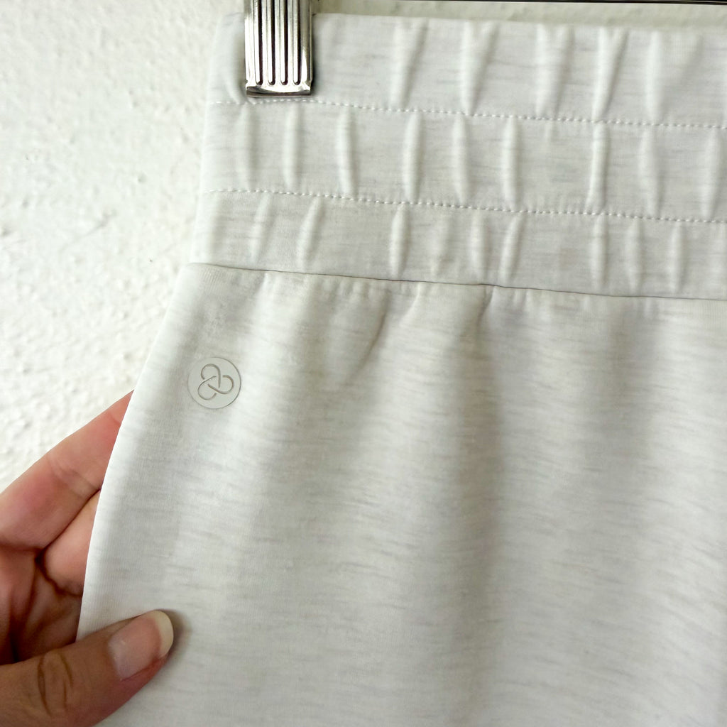 Zella Ultra Soft High Waist Joggers in Beige Ivory Heather | XS