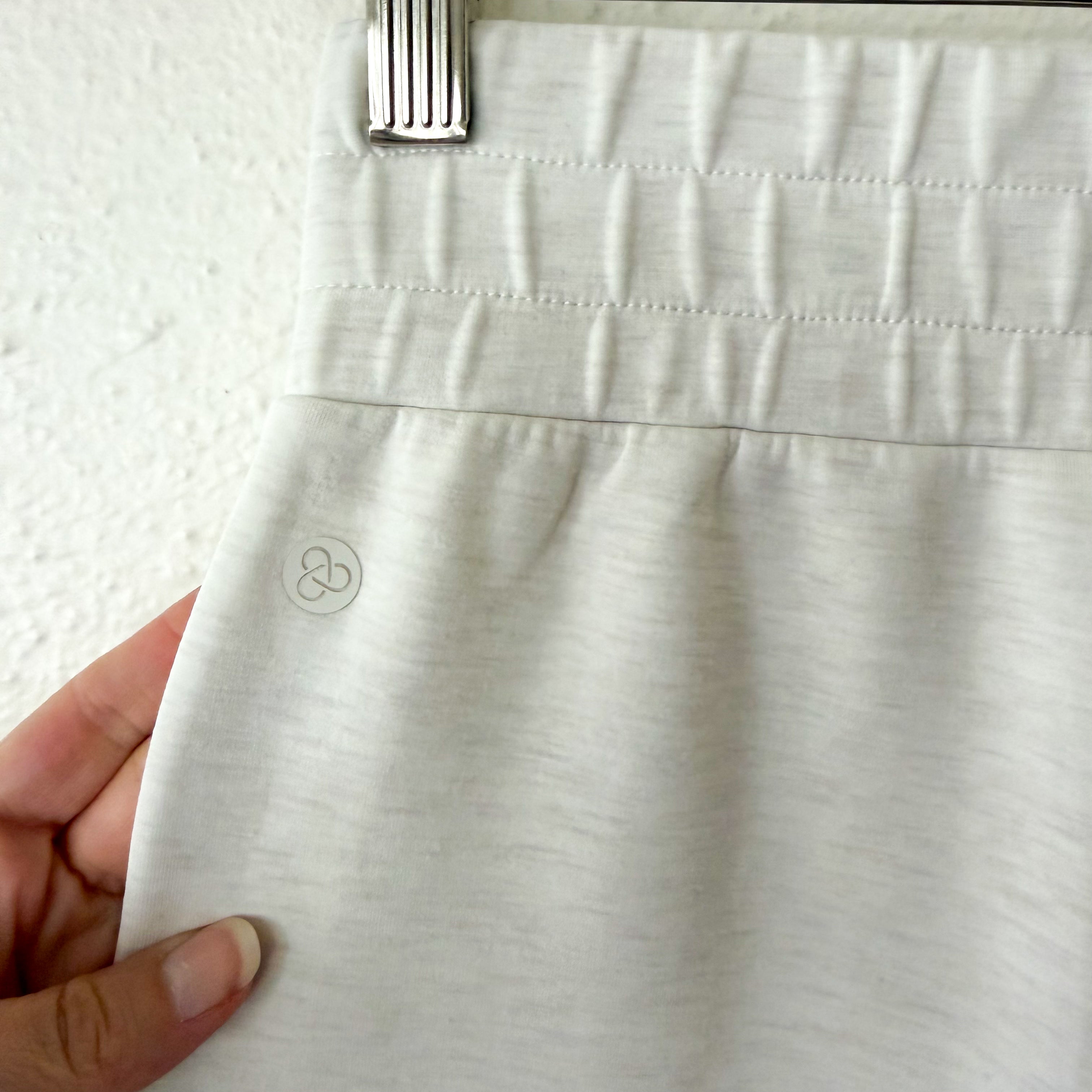 Zella Ultra Soft High Waist Joggers in Beige Ivory Heather | XS