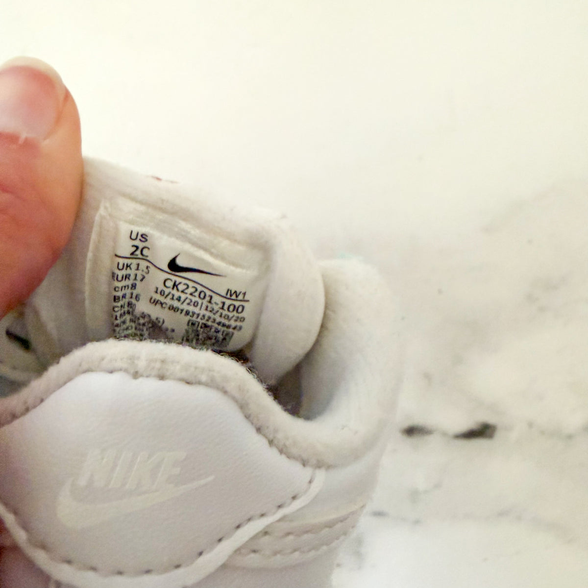 Nike Baby Force 1 Crib Shoe in 'White White' | 2C