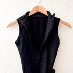 Gaynor Mindon New York Moxie Black Front Zip Ballet Leotard | XS/S