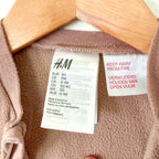 H&M Brown Fleece Zip-Front Sleeper Jumpsuit | PM (Premie)