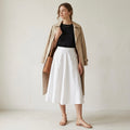 Reformation 100% Linen Button Side Pocket Maxi Skirt | 0