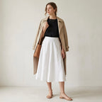 Reformation 100% Linen Button Side Pocket Maxi Skirt | 0