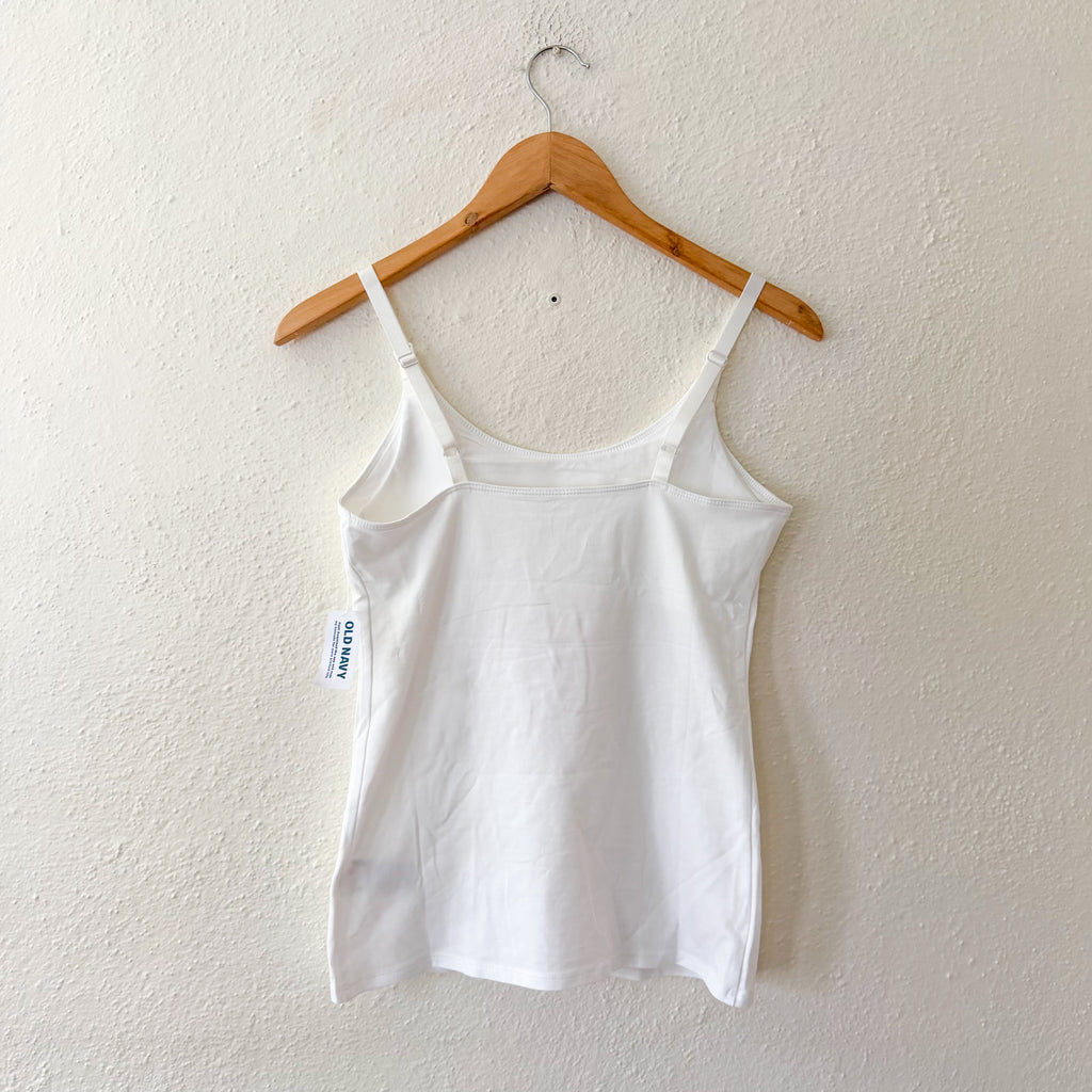 Old Navy Maternity First-Layer Nursing Clip Down Cami Top in Bright White, sz Small