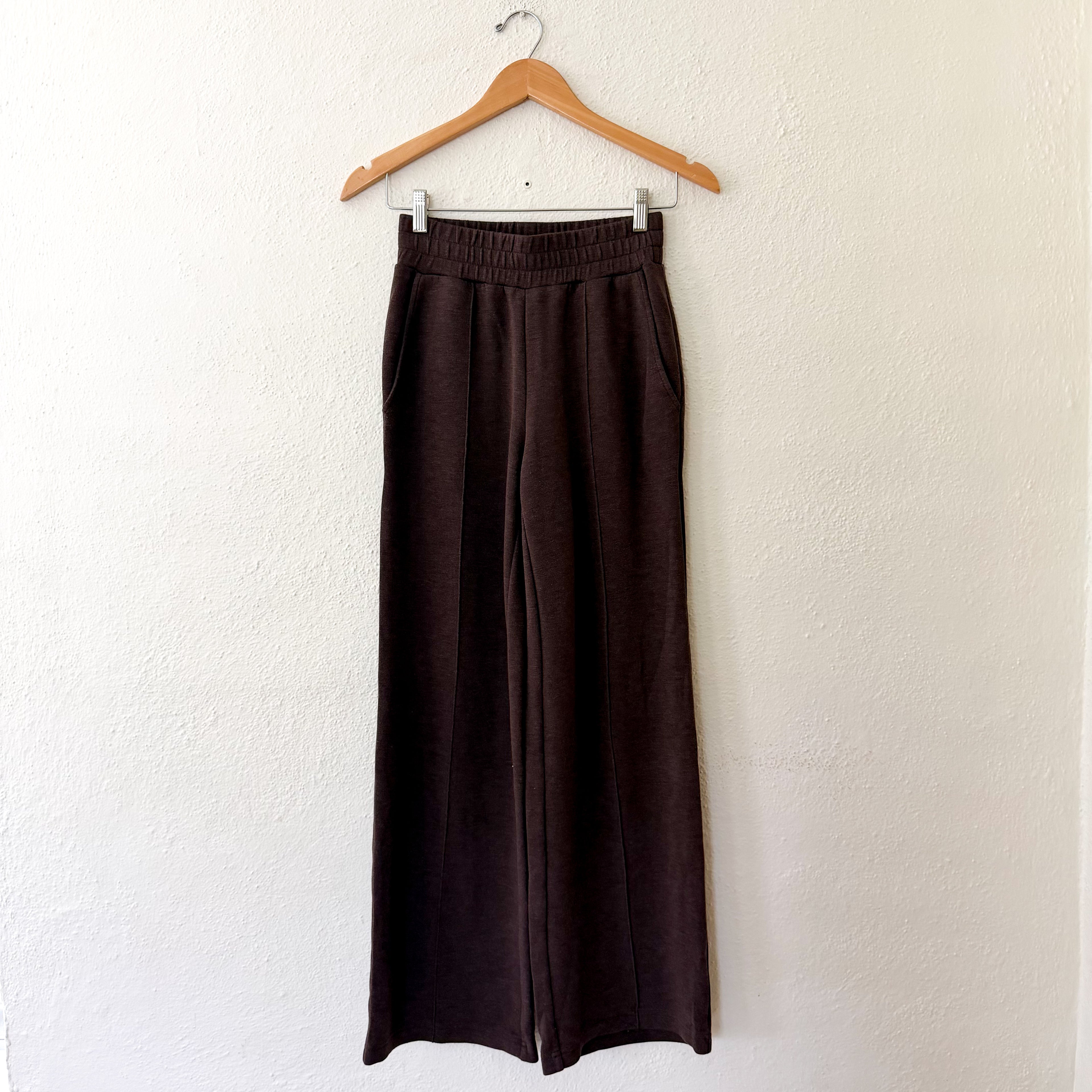 Varley Double Soft The Wide Leg 30" Pant in Coffee Bean Marl | XXS