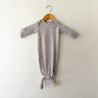 Nordstrom Silver Grey Printed Dogs Knotted Sleep Gown | OS