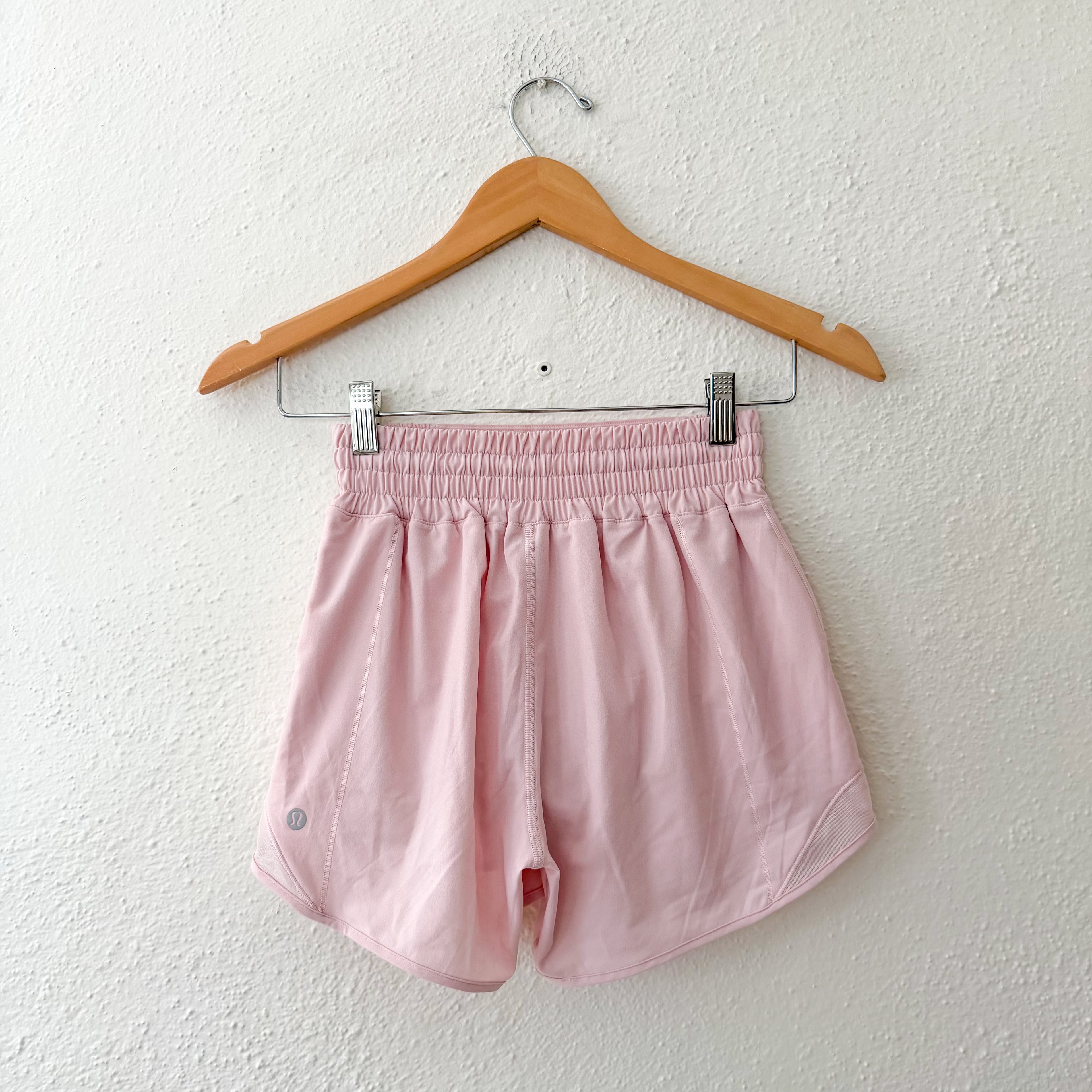 Lululemon Hotty Hot High-Rise Lined 4" Running Shorts in Soft Pink | 2