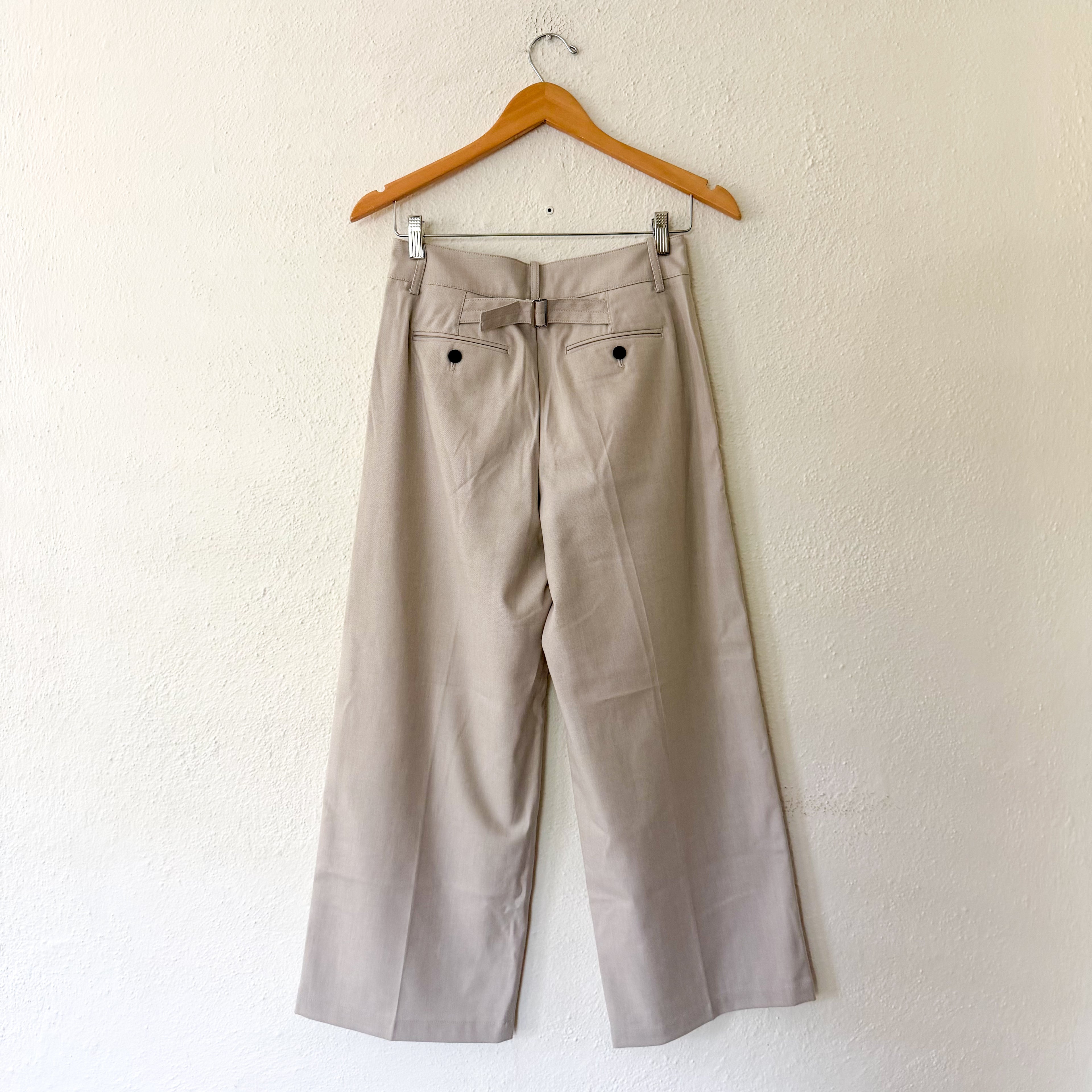 Madewell The Petite Brushed Twill Harlow Wide-Leg Trouser in Dark Oat Mélange | 0P