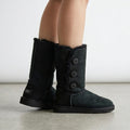 UGG Australia Black Sheepskin Bailey Button Triplet Boots | 2Y