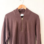 Varley Double Soft Sally Half-Zip Pullover Sweatshirt in Coffee Bean Marl | XS