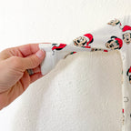 Monica & Andy x Disney Organic Christmas Mickey Mouse Fold-Over Foot 2-Way Zipper Sleeper | 3-6m