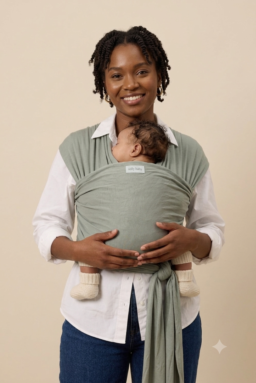 Solly Baby Wrap in Mist Green