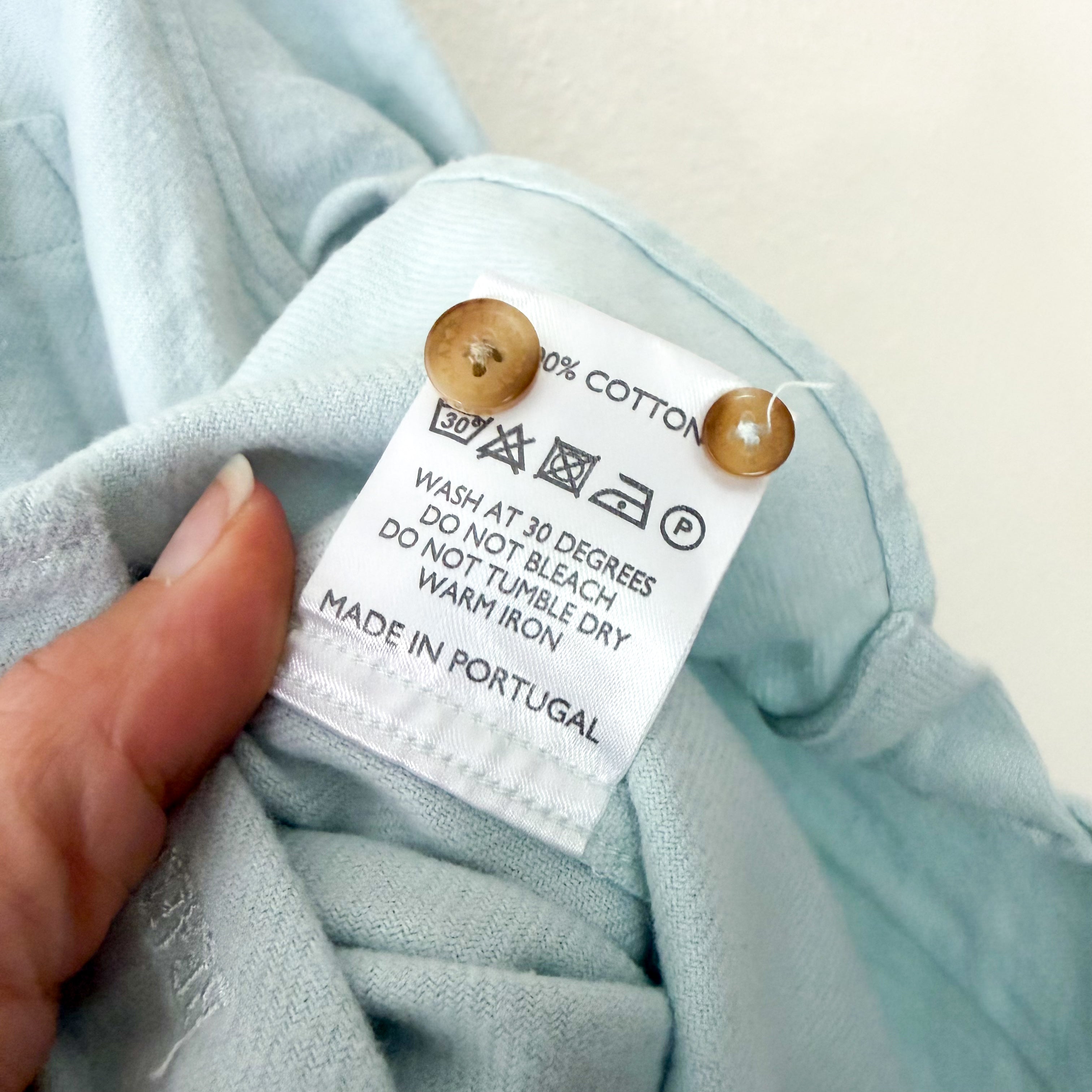Beaufort & Blake Moreland Flannel Button Down Shirt in Aqua | XS