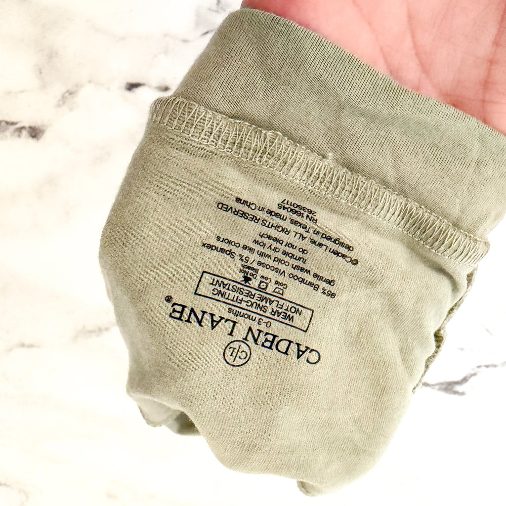 Caden Lane Sage Green Bamboo Knotted Beanie Hat | 0-3m
