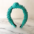 Lele Sadoughi Turquoise Tonal Howlite Round Beaded Embellished Headband