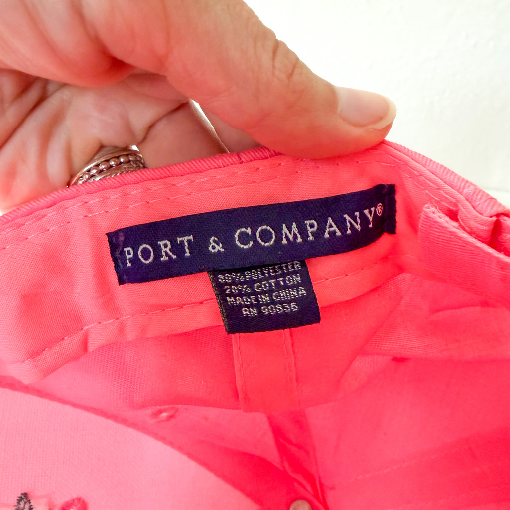 Hammock Florida Embroidered Cotton Baseball Cap | Neon Pink