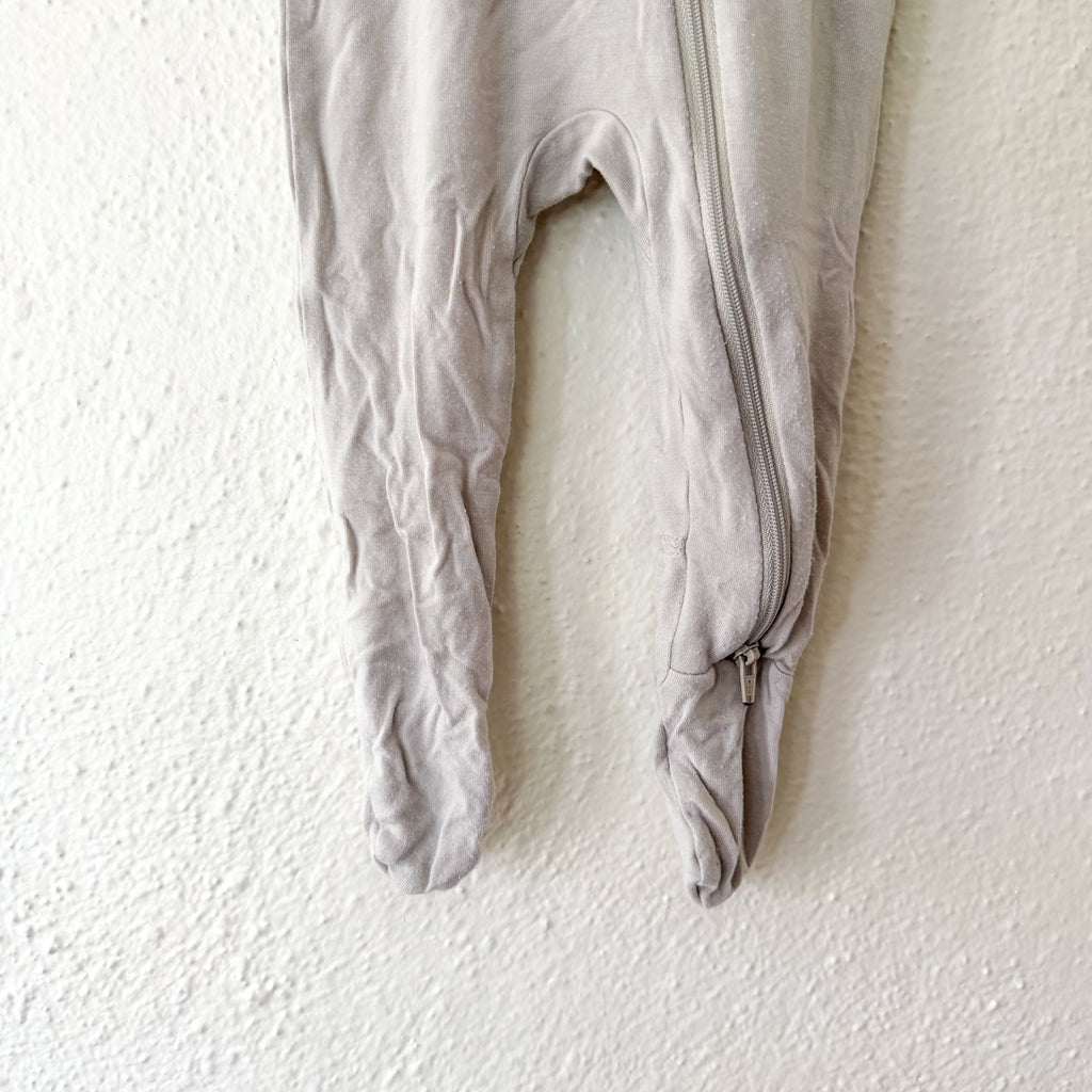 Kyte Baby Silver Grey Bamboo 2-Way Zipper Footed Sleeper | 0-3m