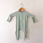 Magnetic Me Sage Green Modal Long Sleeve Footed Sleeper | 0-3m