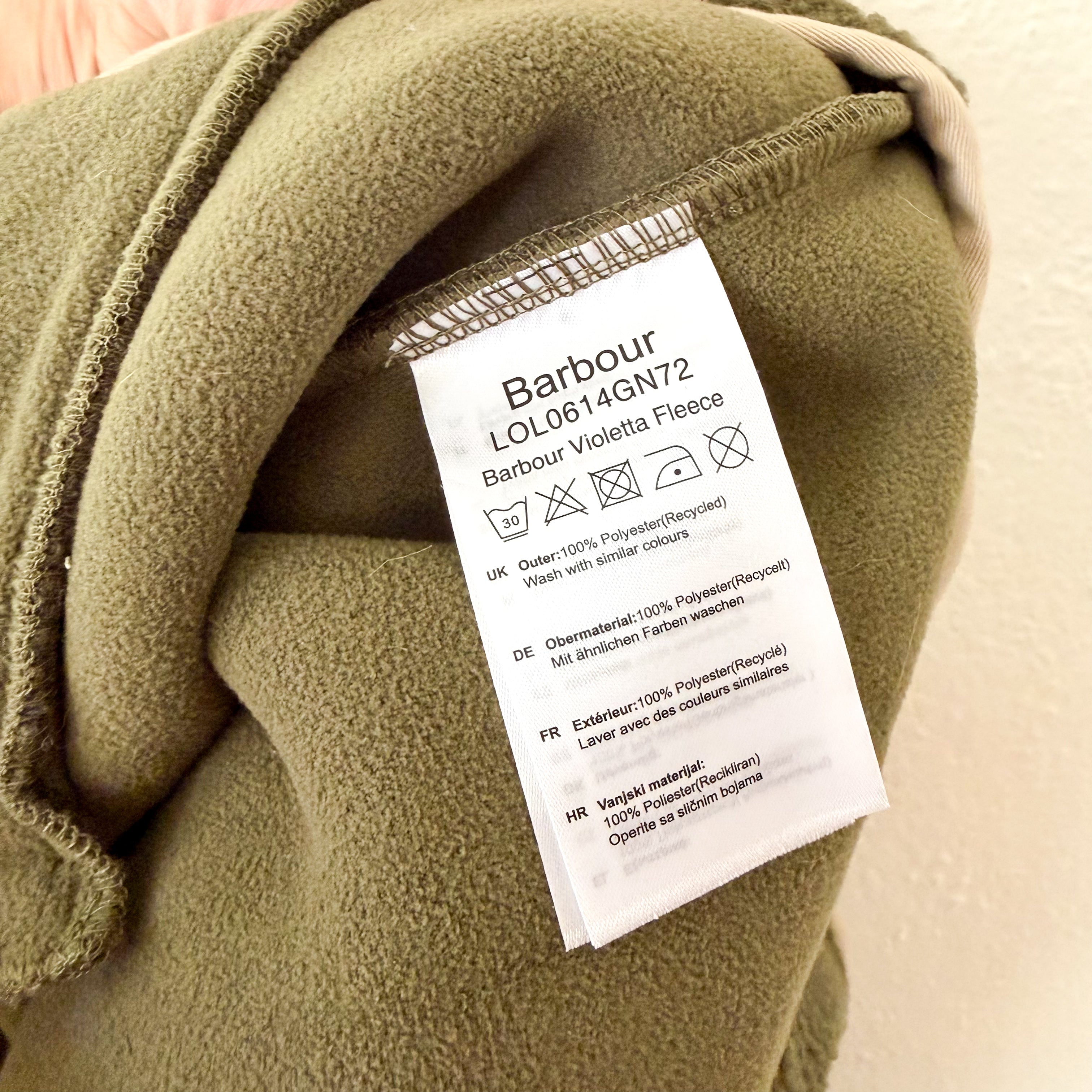 Barbour Violette Fleece Jacket in Olive Green | 8