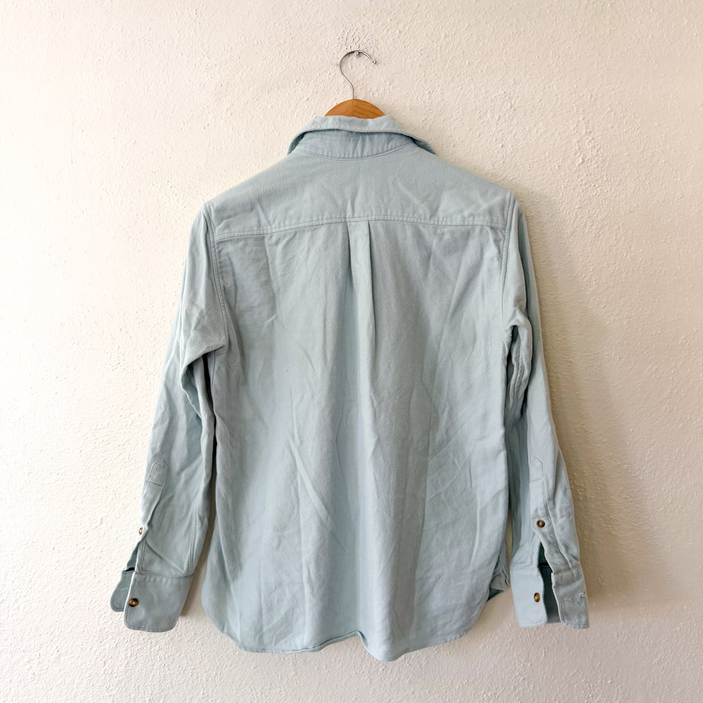 Beaufort & Blake Moreland Flannel Button Down Shirt in Aqua | XS