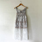 Self-Portrait White Diamante Rhinestone Embellished Lace Midi Dress | 0