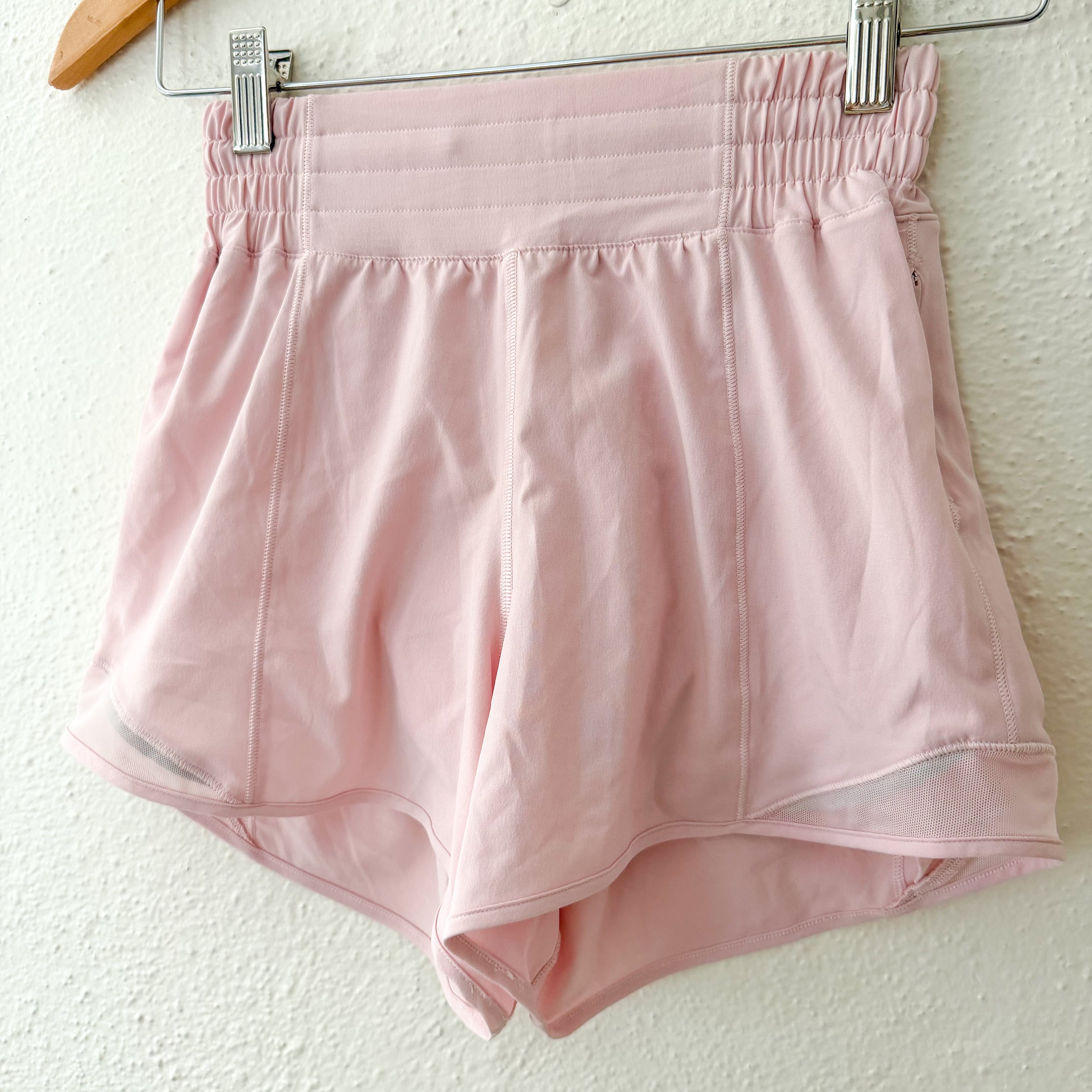 Lululemon Hotty Hot High-Rise Lined 4" Running Shorts in Soft Pink | 2