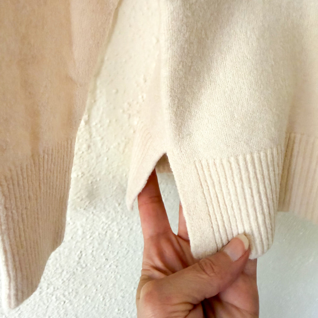 Chico's Sequined Stripe Pullover Sweater in English Cream | 00/XS