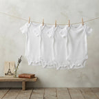 Carter's White Basics Short Sleeve Bodysuit Bundle x4 | 0-3m