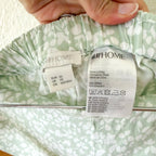 H&M Home Lyocell Mint Floral PJ Top + Ruffle Shorts | XS