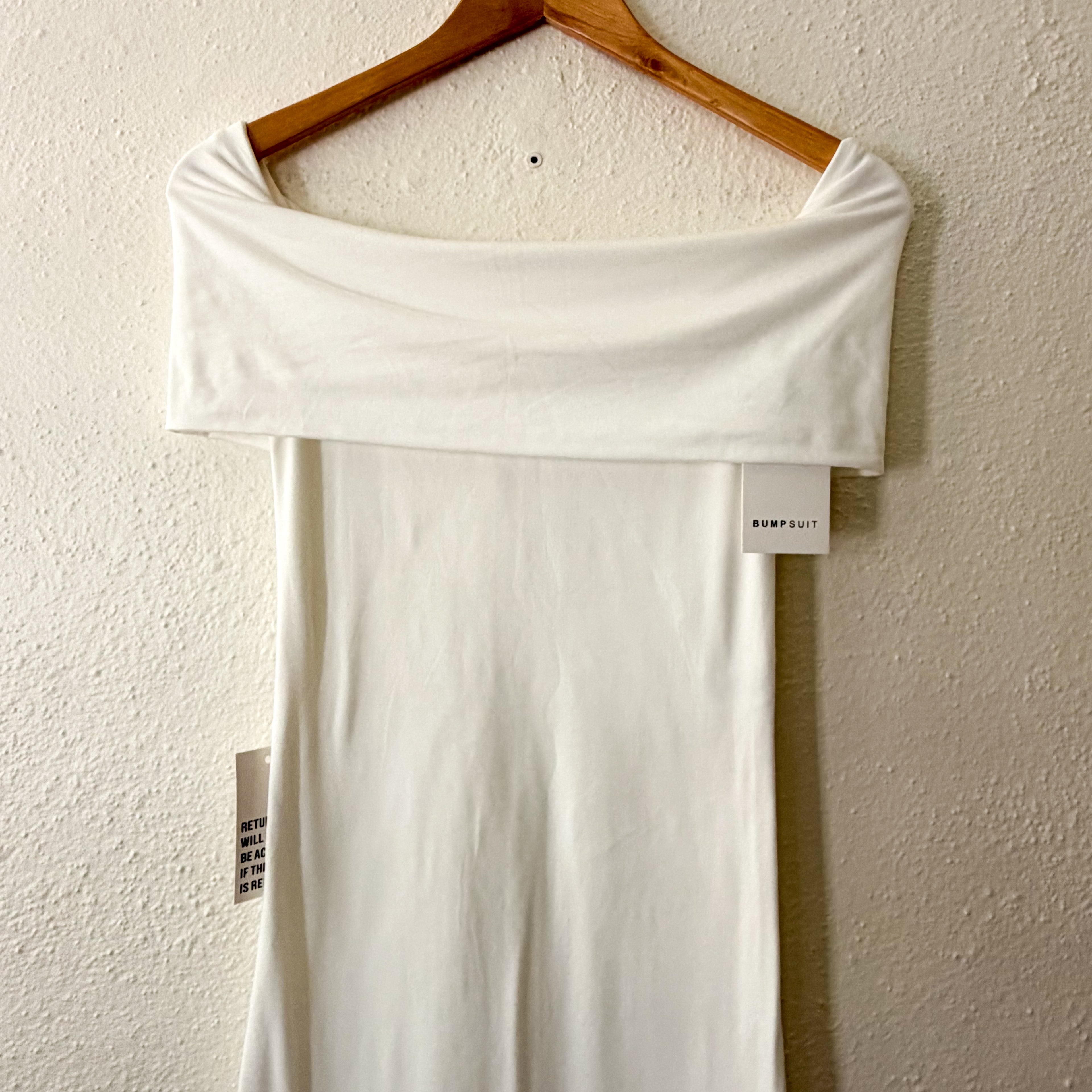 Bumpsuit The Bianca Maternity Maxi Dress in Ivory | XS