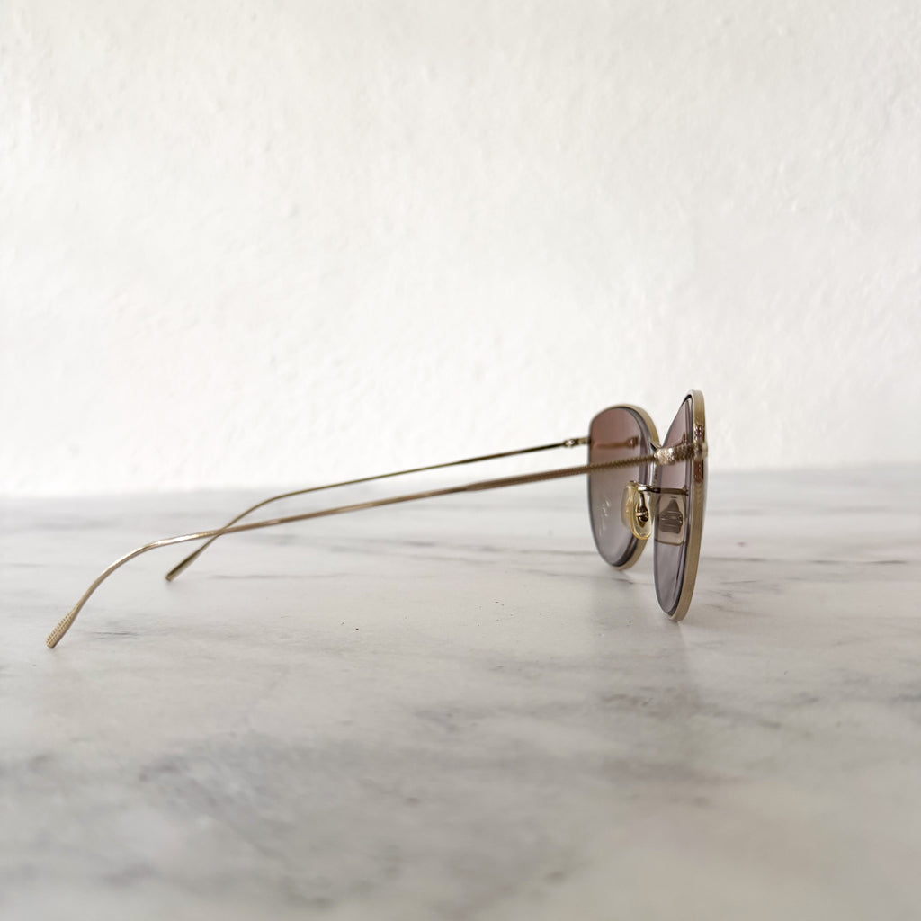 Oliver Peoples Rayette Soft Gold Cat-Eye Sunglasses in Sunrise Gradient